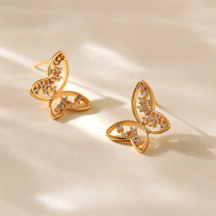 Golden Anti Tarnish Butterfly AD Studs